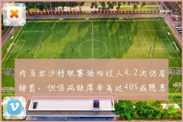 内马尔沙特联赛场均过人4.2次仍居榜首，但伤病缺席率高达40%成隐患